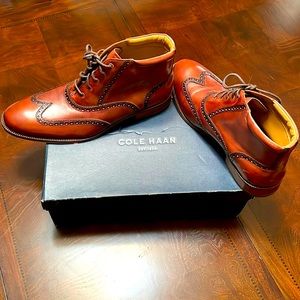 Cole Haan chukka boot with wing toe. Size 11.5. Brand new